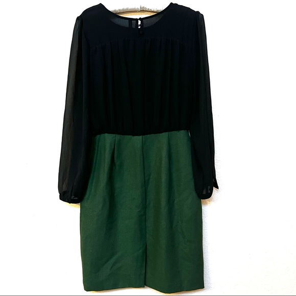 W118 by Walter Baker Black Green HAZEL Wool Dress G-13 - Picture 4 of 12